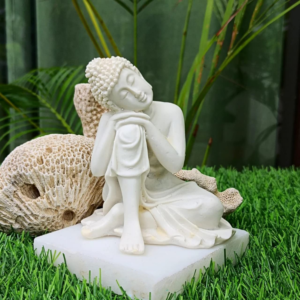 White Marble Sitting Buddha Statue