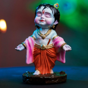 Cute Little Krishna Statue Blue