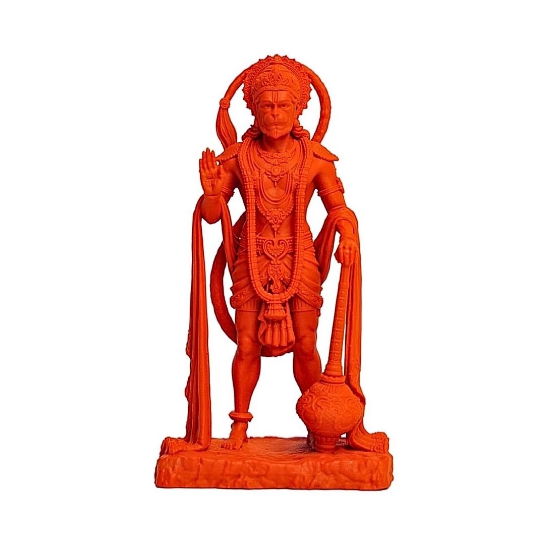 Sarangpur Hanuman Ji Idol – 3D Printed UV Resin Murti for Car Dashboard, Temple & Home Décor – 12 cm