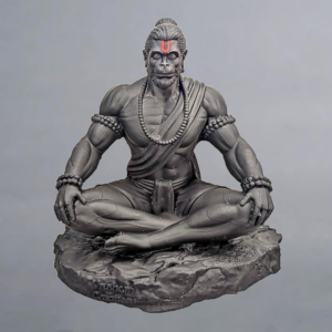 Black Matte Hanuman Idol for Car, Home & Office – Bajrang Bali Murti for Protection, Peace & Prosperity