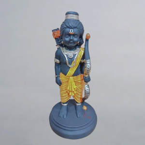 Ram Lalla Ayodhya Idol – Black Resin Lord Ram Statue for Home Temple, Mandir & Gifting (19 cm)