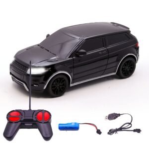 Mini High-Speed RC Car: 1:24 Scale, Rechargeable with Lithium Battery (Black)