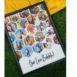 Personalised Honey Comb Photo Frame