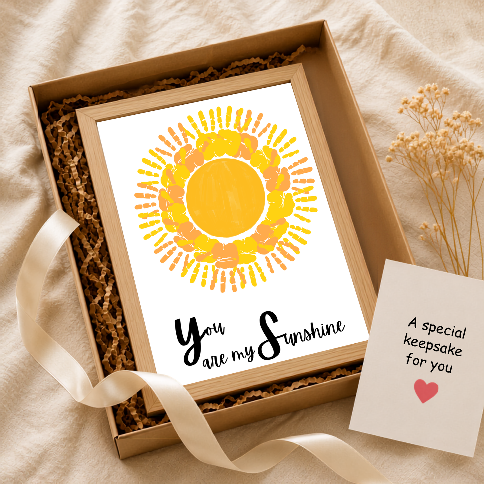 Personalized Baby Sunshine Handprint Art
