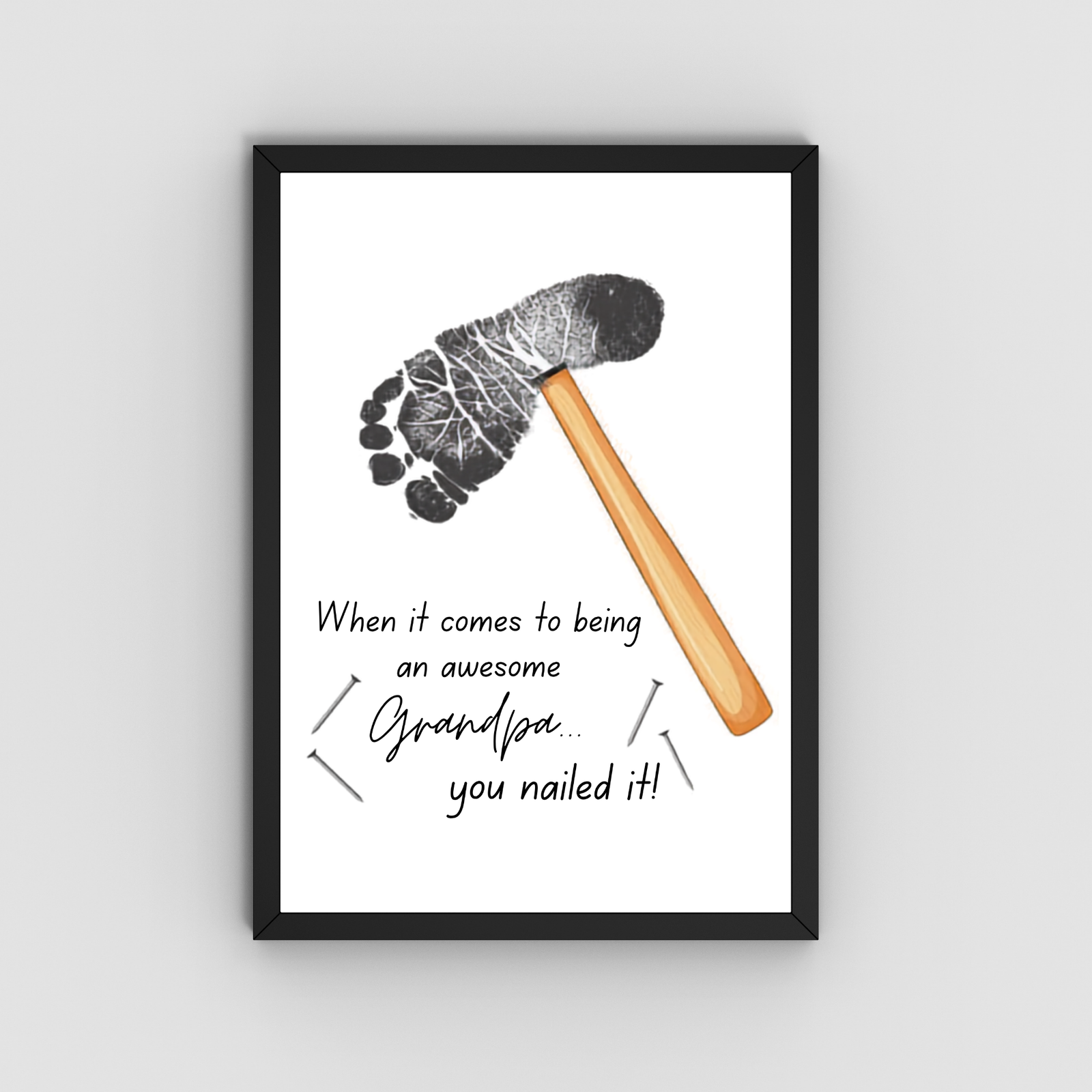 Personalized Hammer Footprint Art