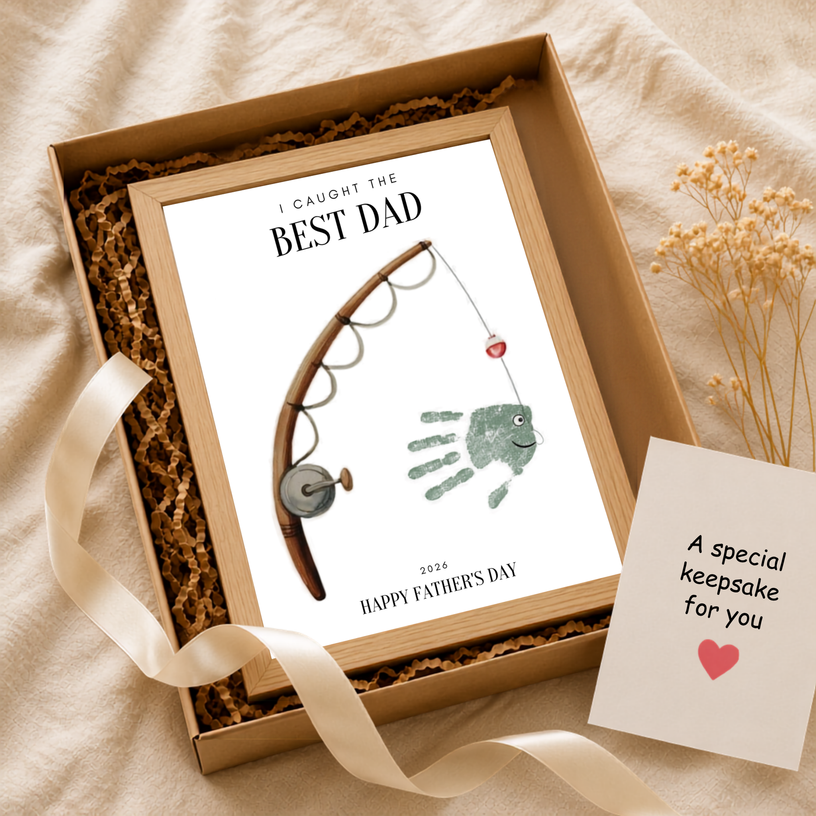 Personalized Best Dad Gift Fish Handprint Art