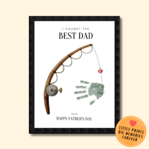 Personalized Best Dad Gift Fish Handprint Art