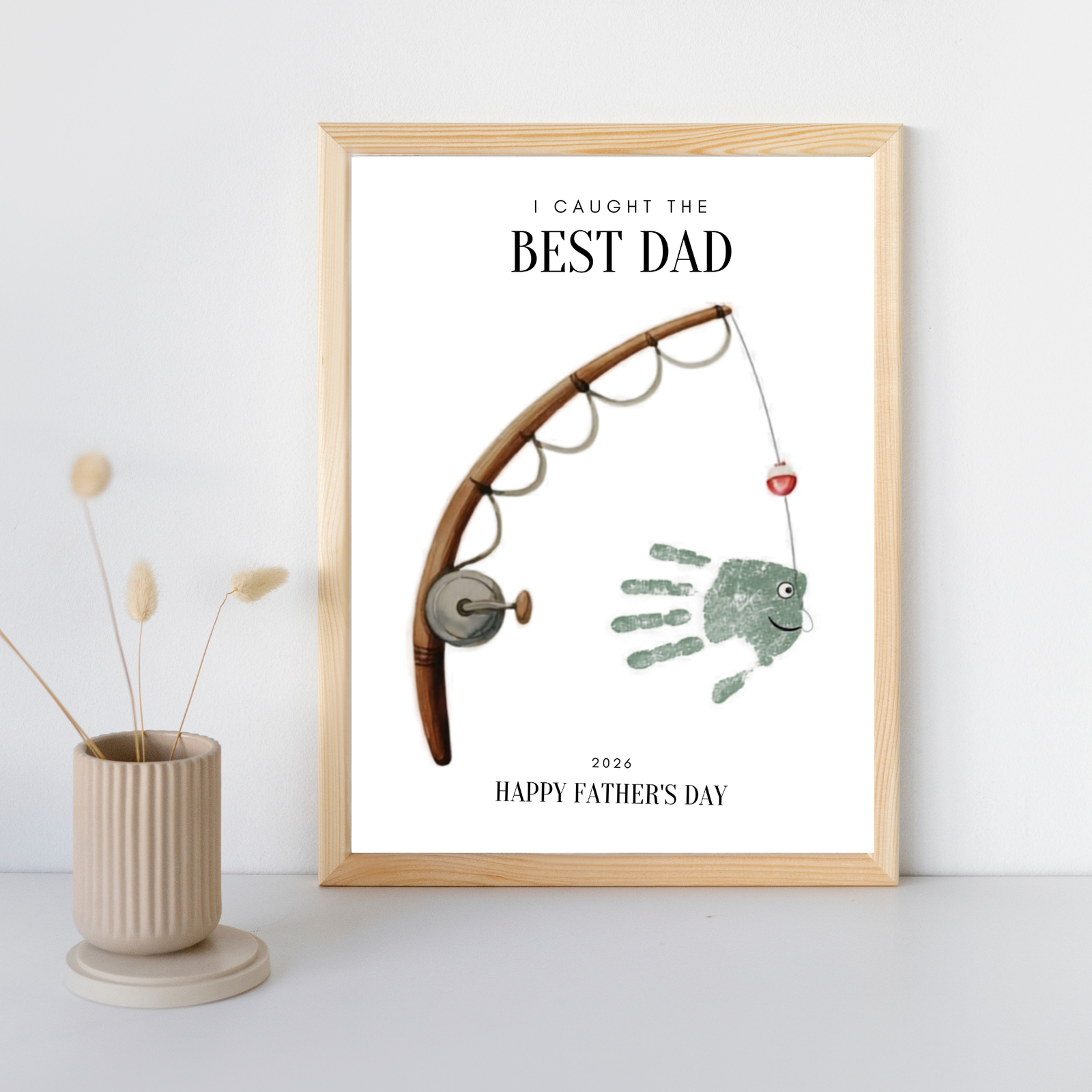 Personalized Best Dad Gift Fish Handprint Art