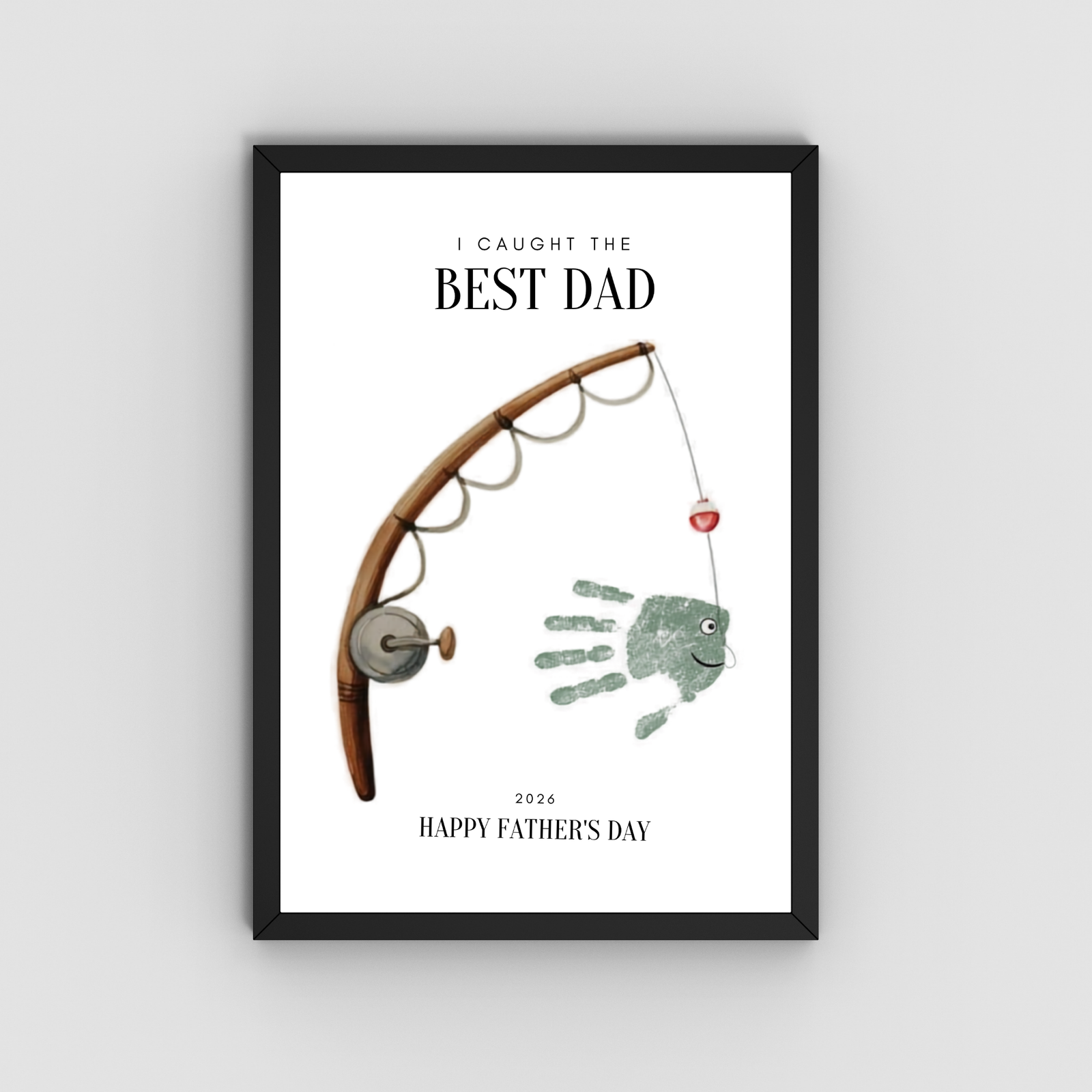 Personalized Best Dad Gift Fish Handprint Art