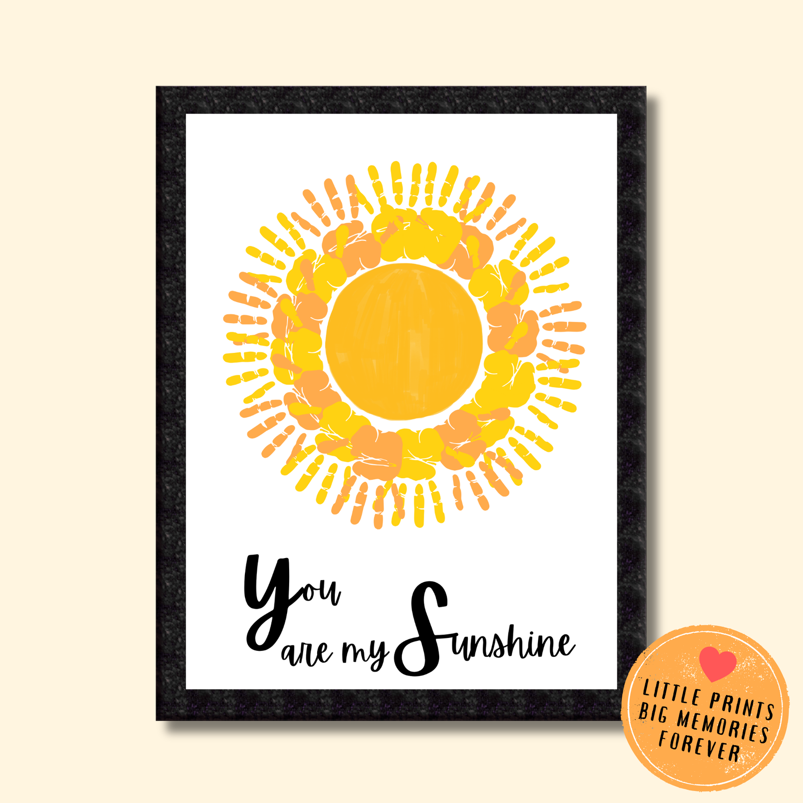 Personalized Baby Sunshine Handprint Art