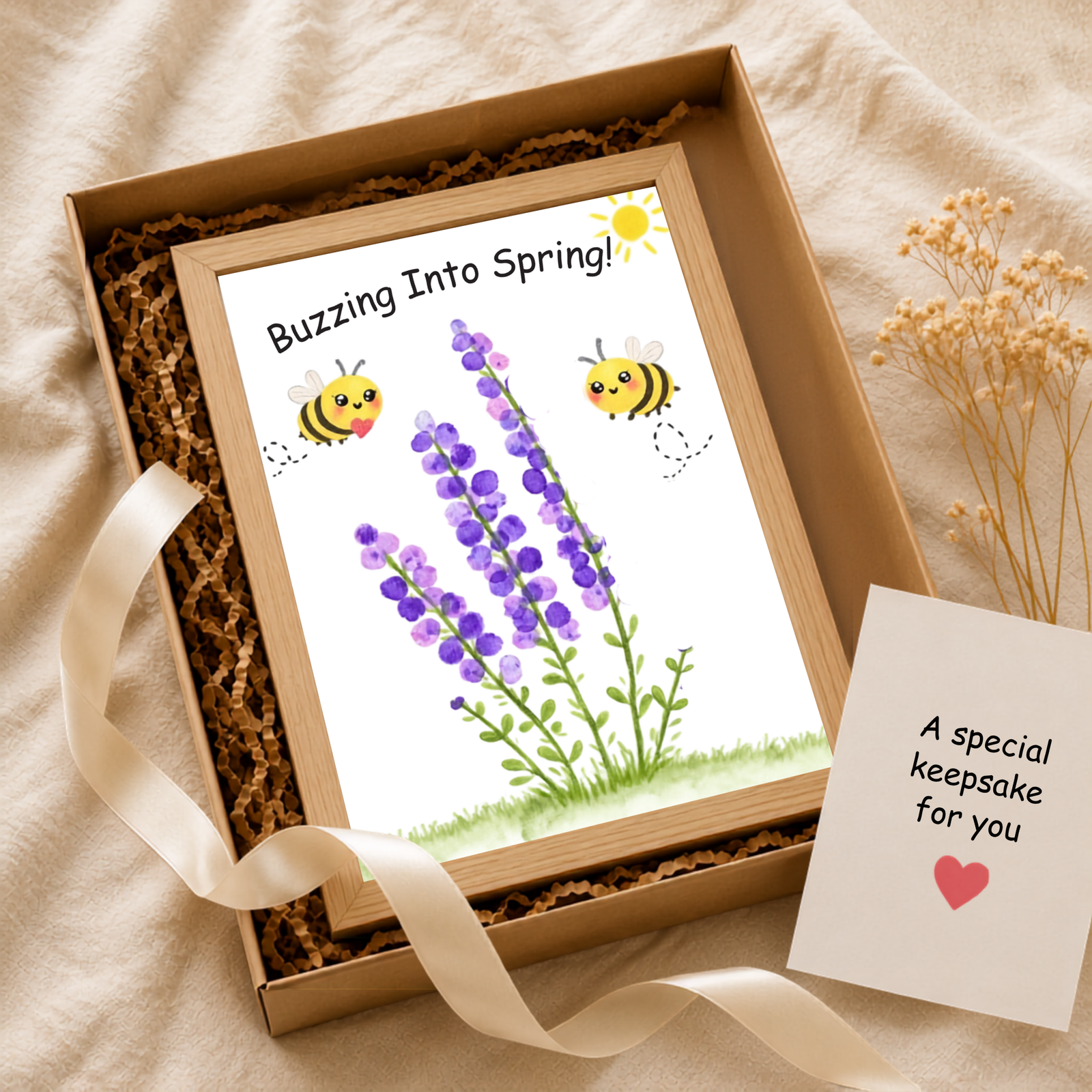 Personalized Buzzing into Spring Thumbprint Art