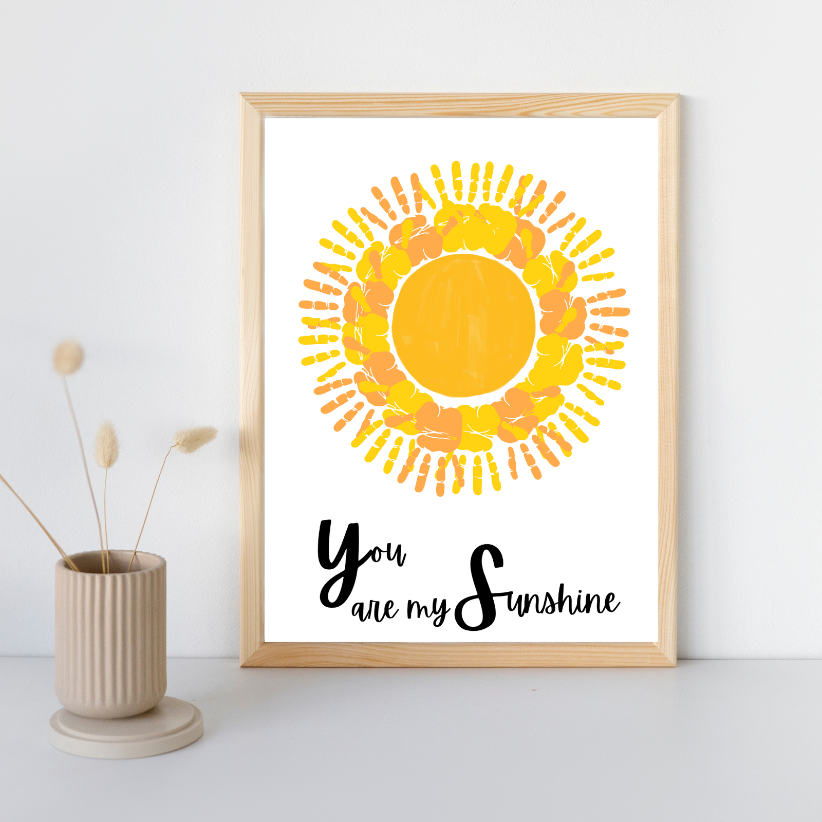 Personalized Baby Sunshine Handprint Art
