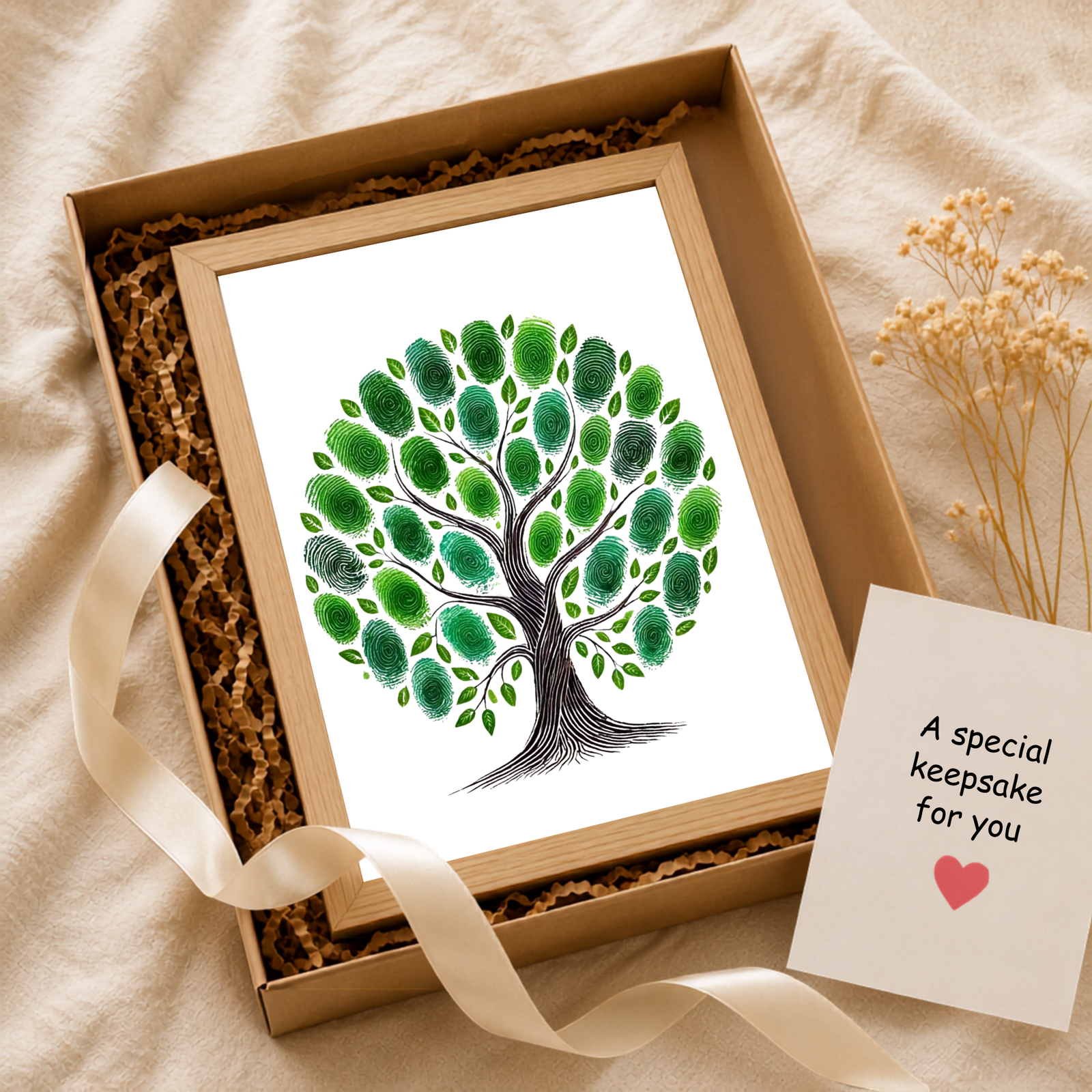 Personalized Big Tree Thumbprint Art