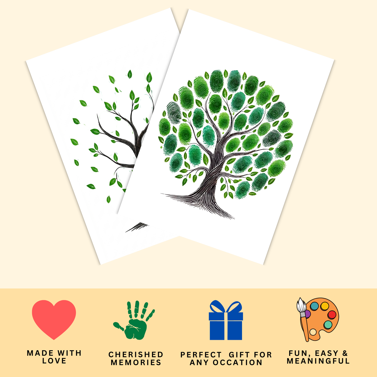 Personalized Big Tree Thumbprint Art