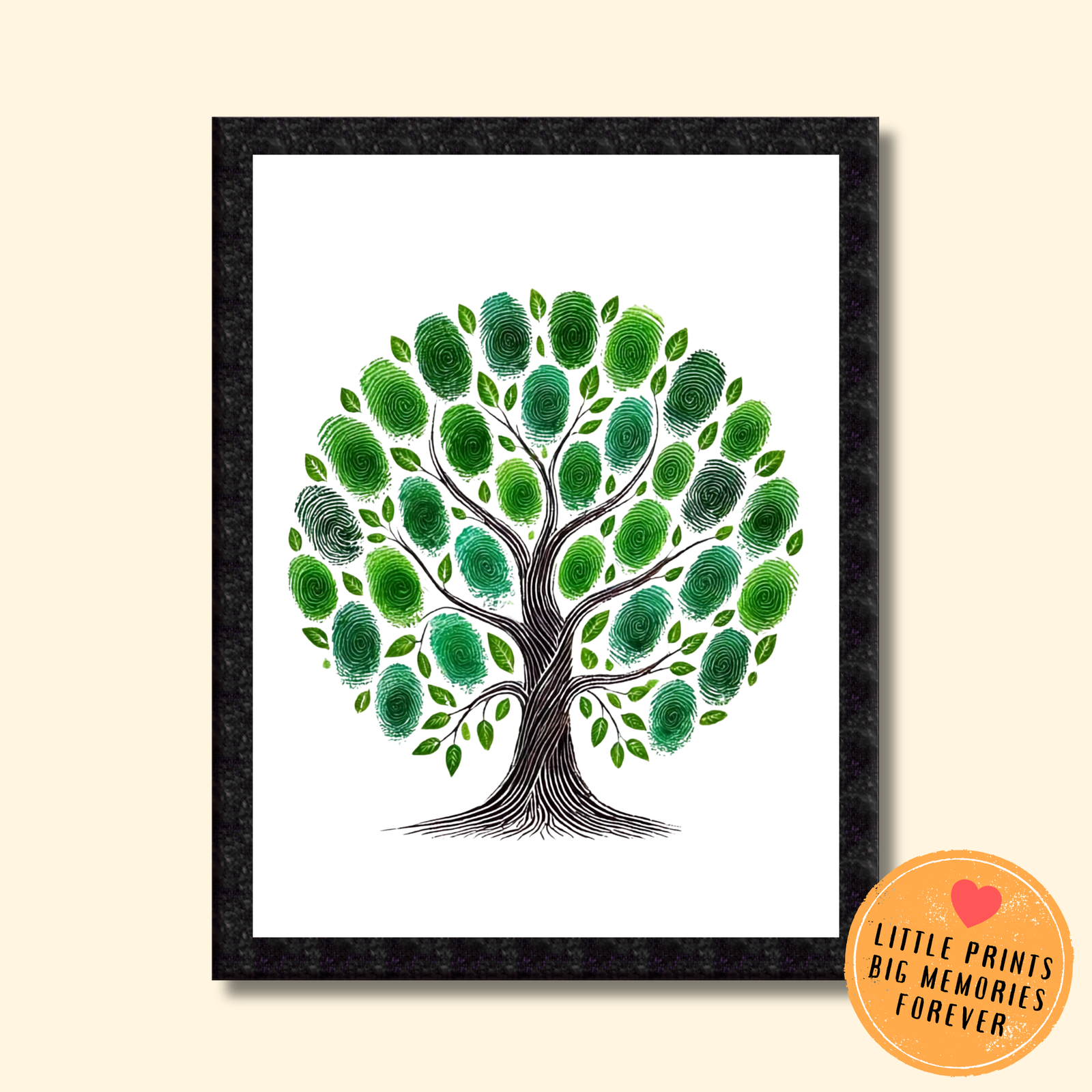 Personalized Big Tree Thumbprint Art