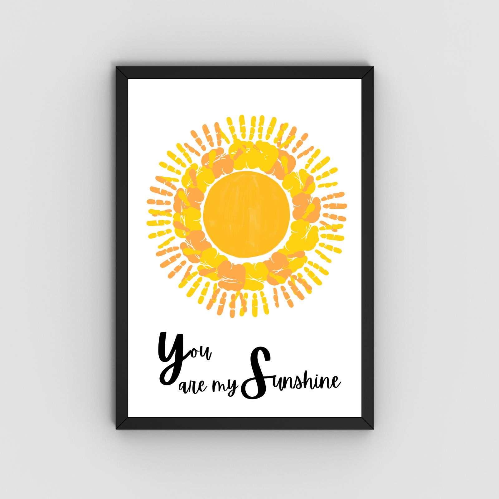Personalized Baby Sunshine Handprint Art