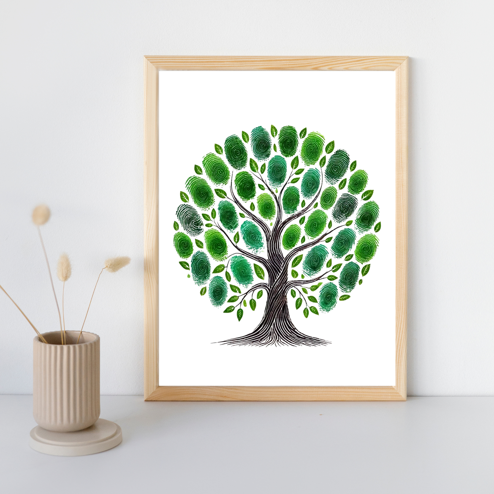 Personalized Big Tree Thumbprint Art