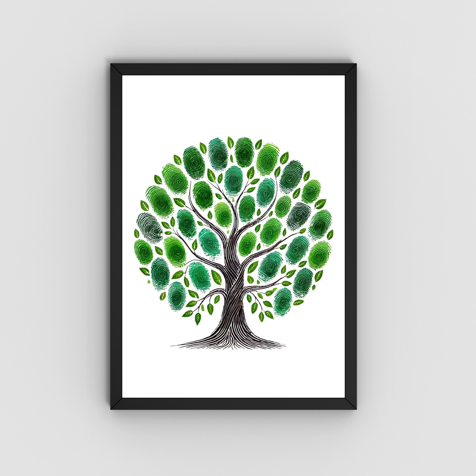 Personalized Big Tree Thumbprint Art