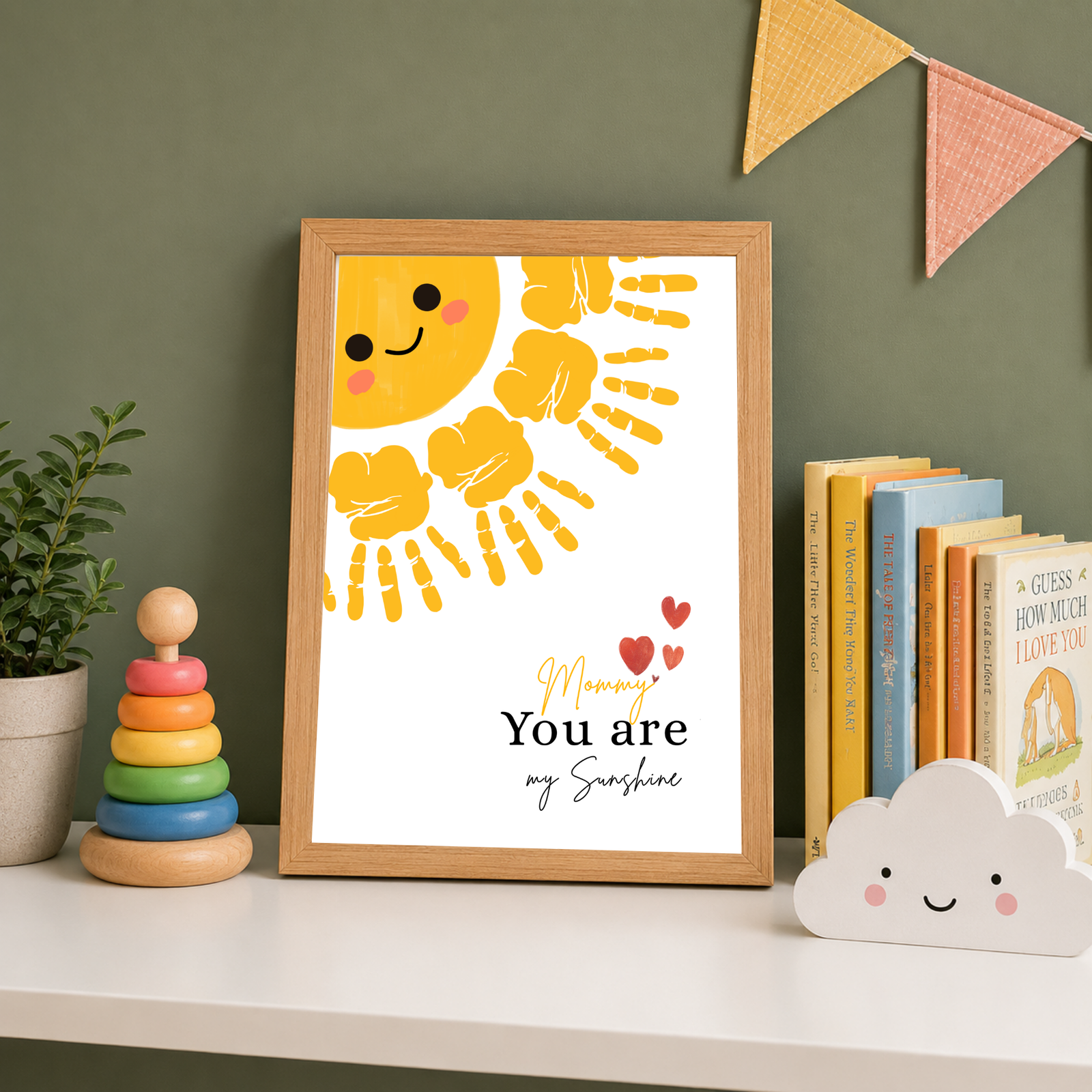 Personalized Little Sunshine Handprint Art