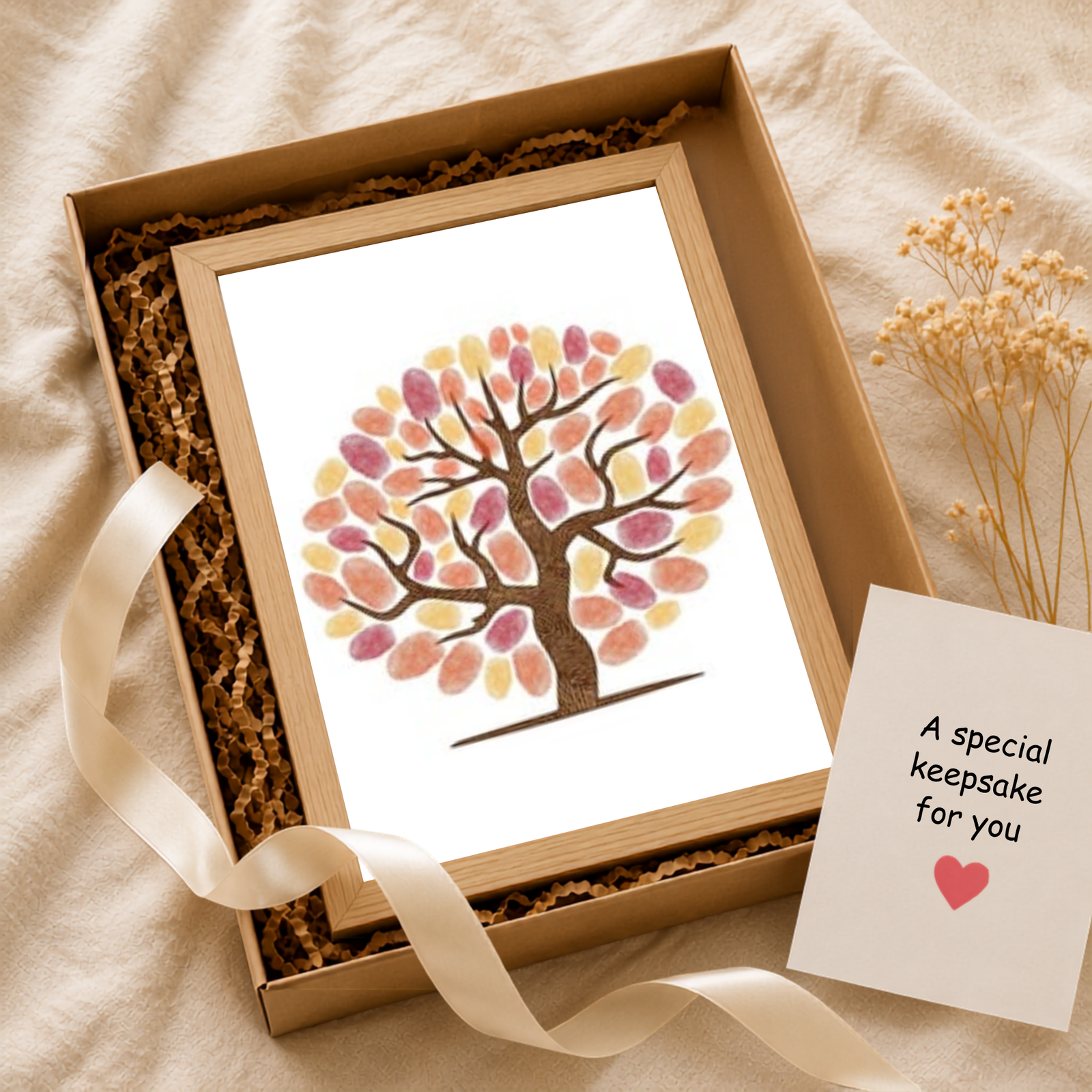Personalized Spring Tree Thumbprint Art