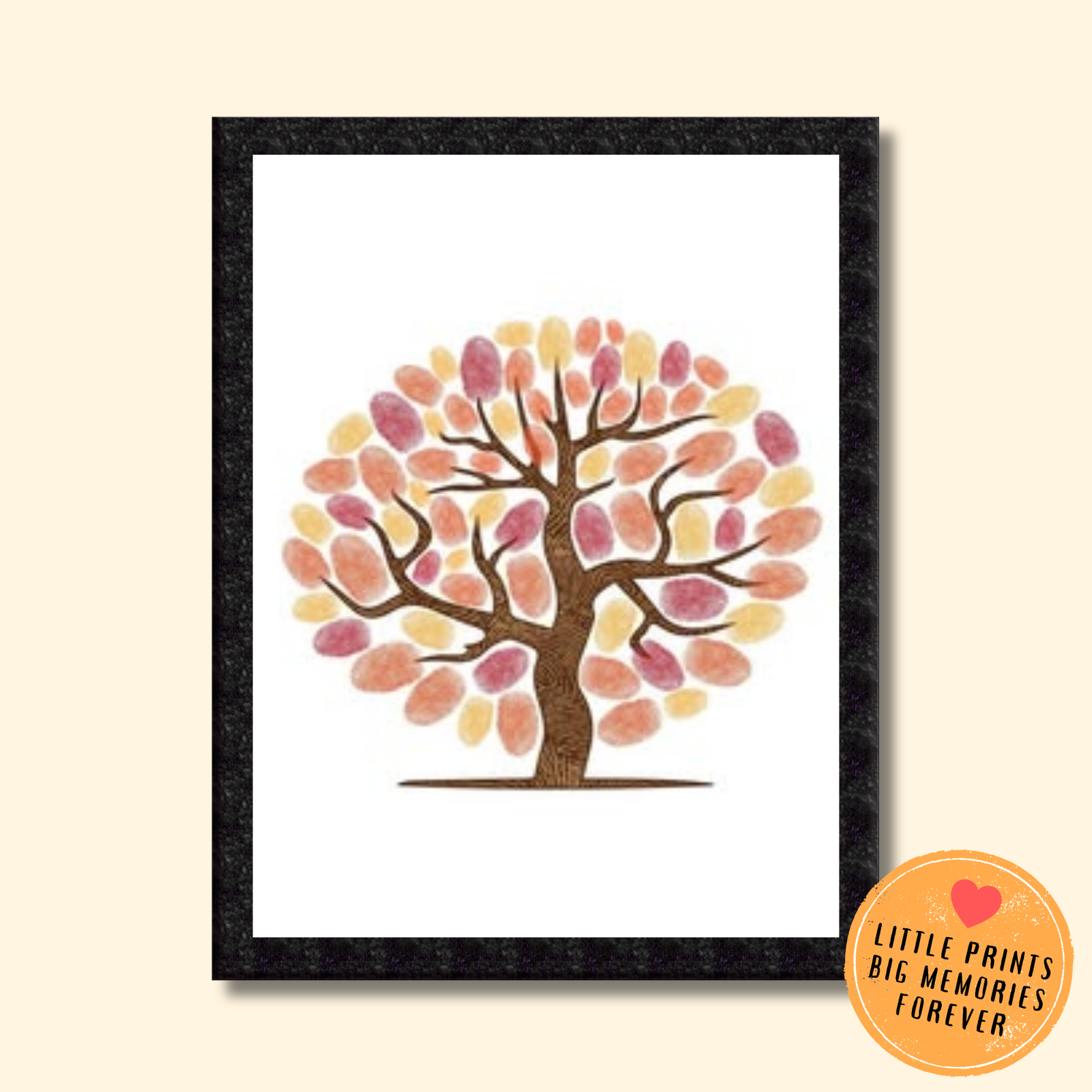 Personalized Spring Tree Thumbprint Art