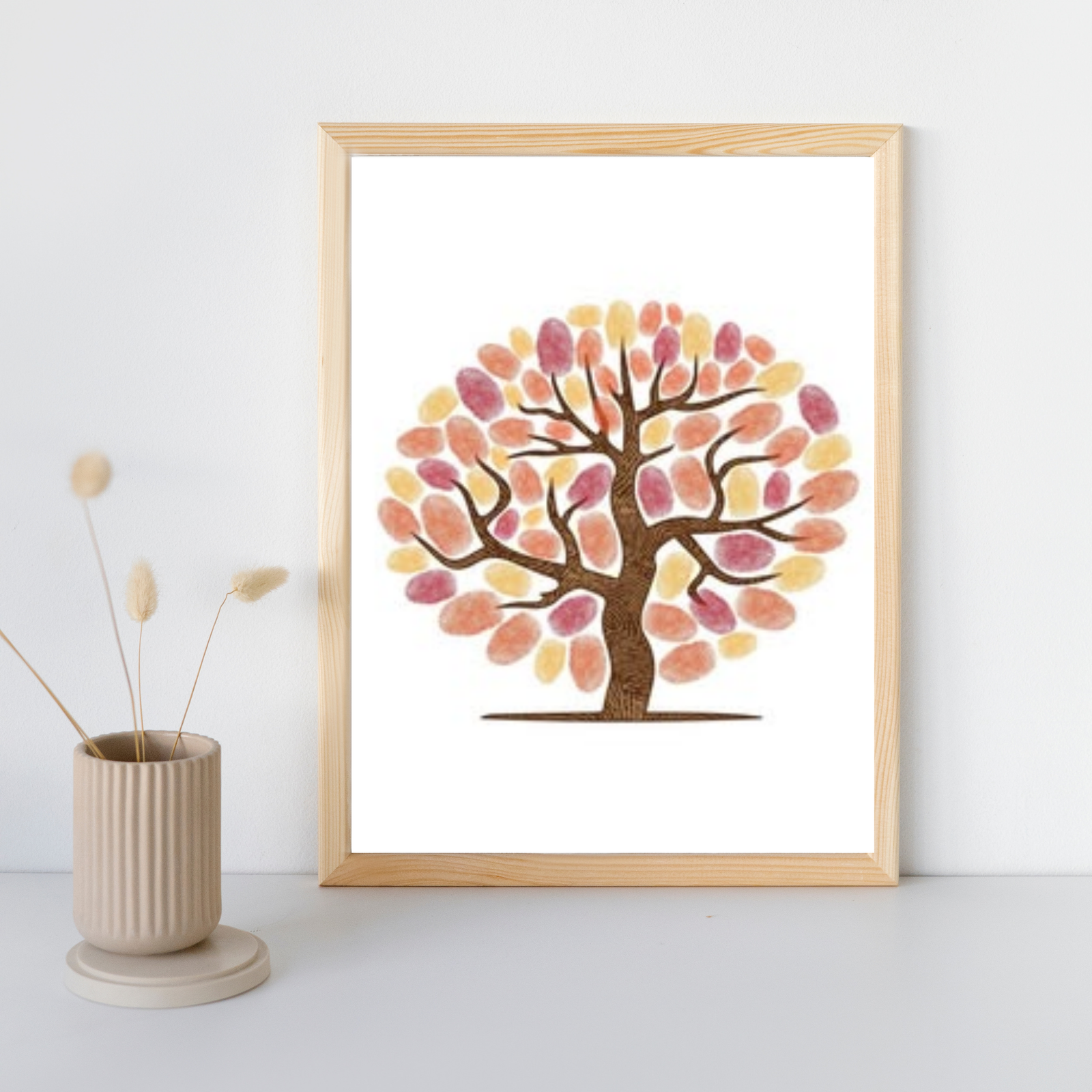 Personalized Spring Tree Thumbprint Art