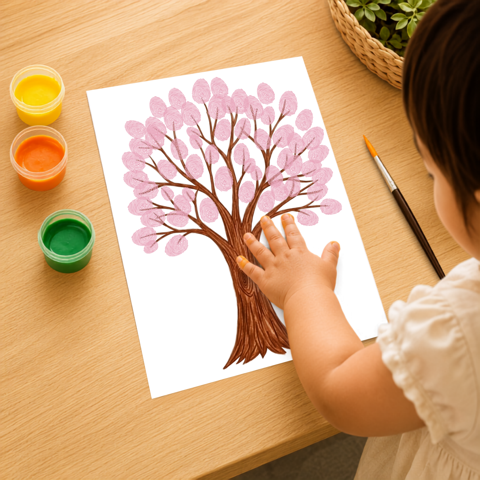 Personalized Memory Tree Thumbprint Art