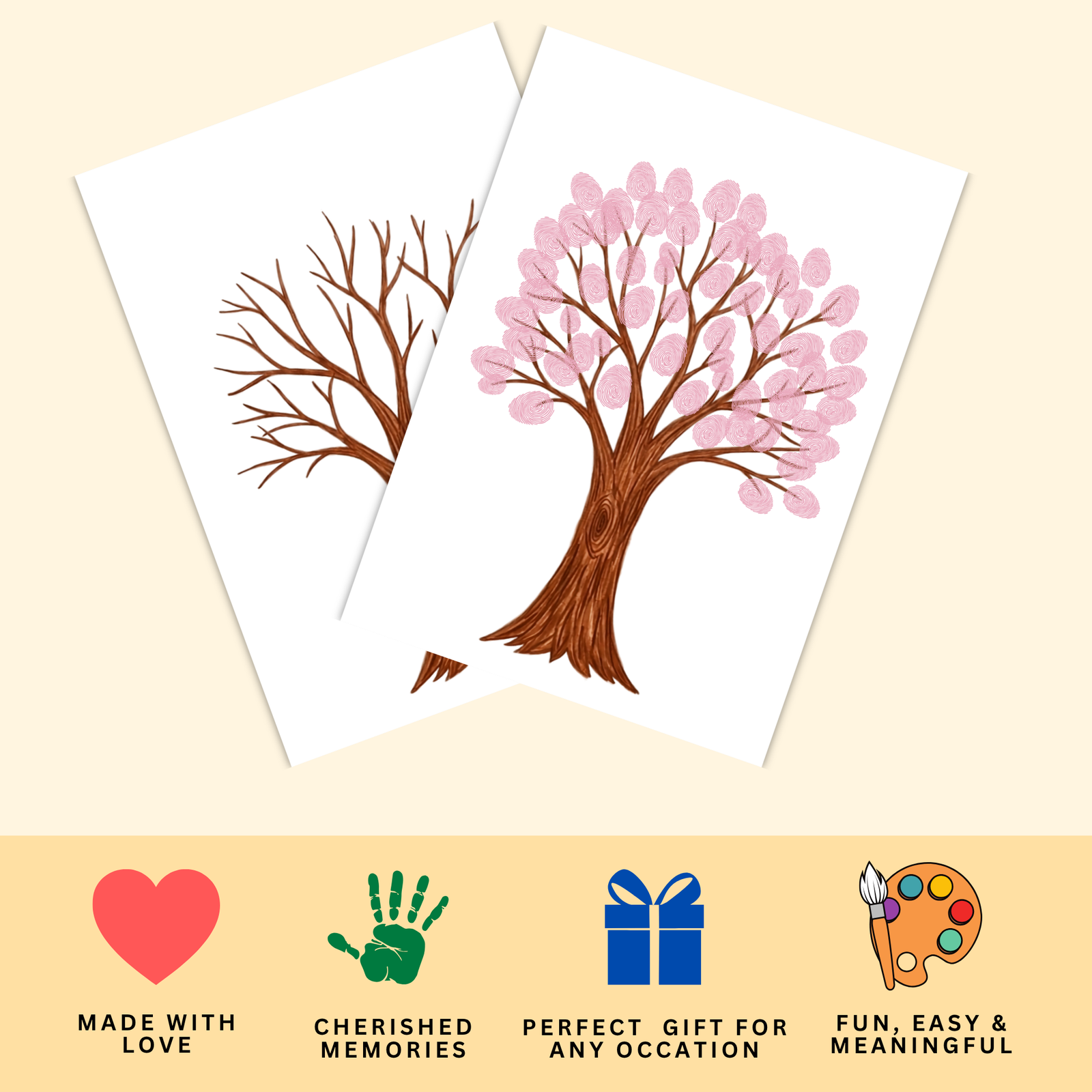 Personalized Memory Tree Thumbprint Art