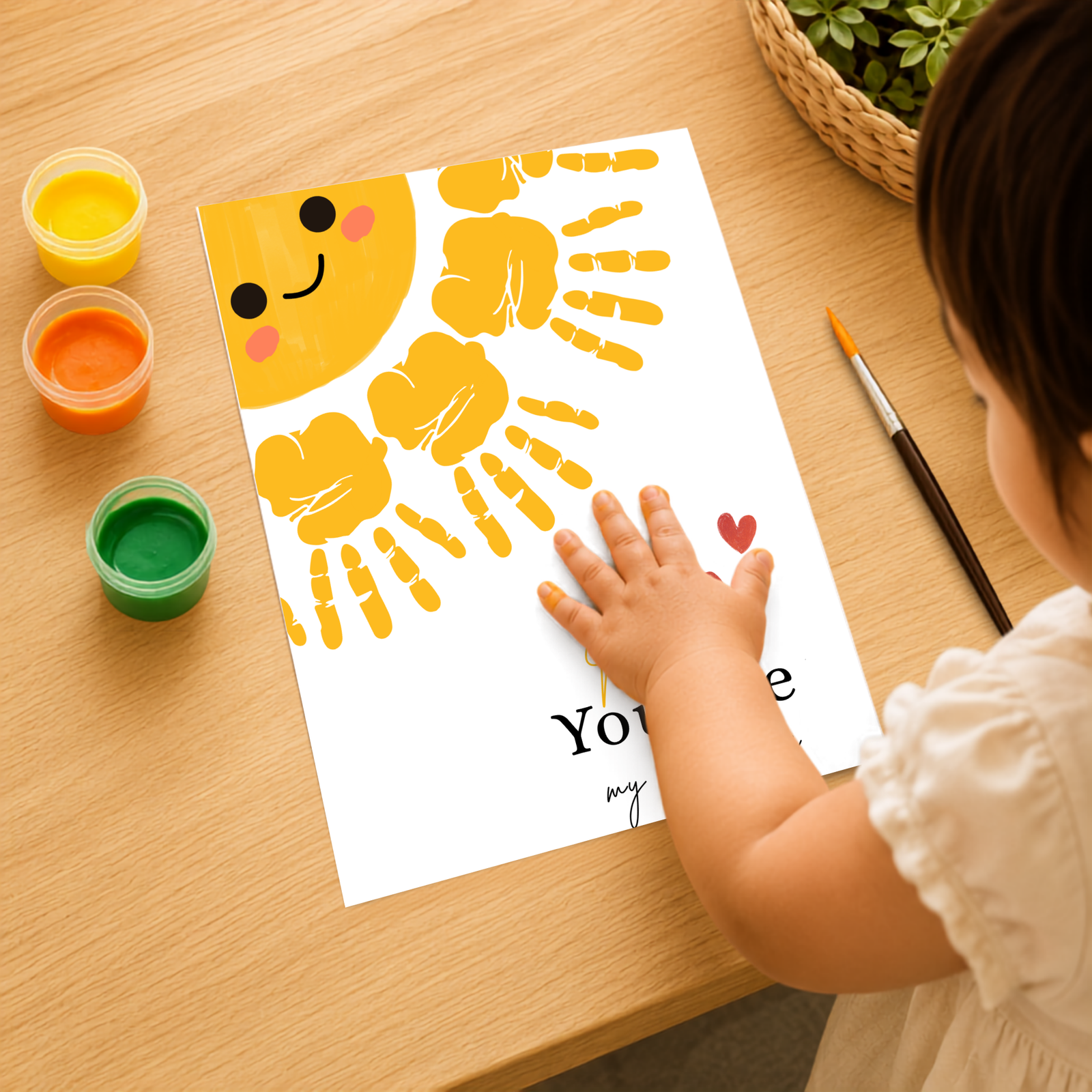 Personalized Little Sunshine Handprint Art