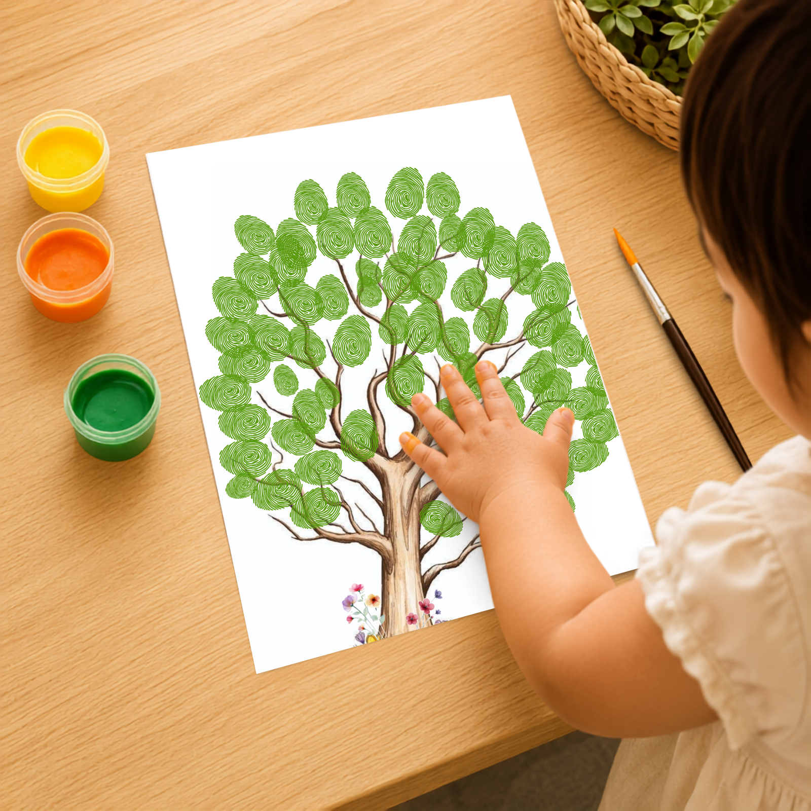 Personalized Bloom Tree Thumbprint Art