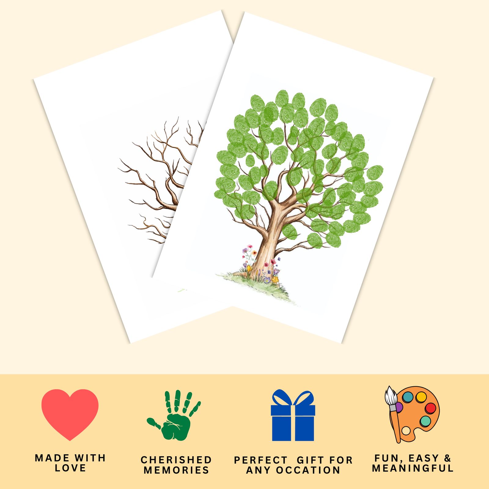 Personalized Bloom Tree Thumbprint Art