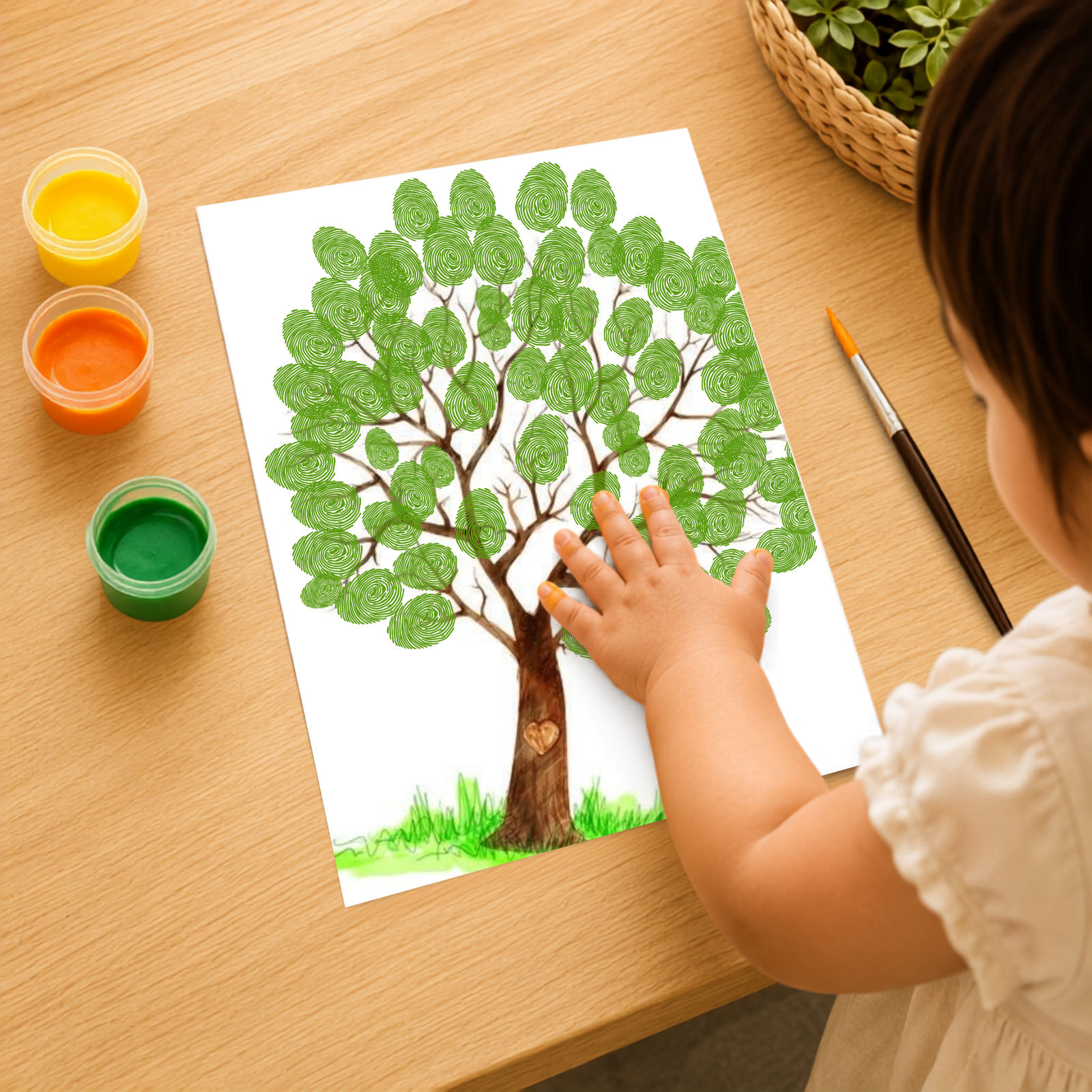Personalized Blossom Tree Thumbprint Art