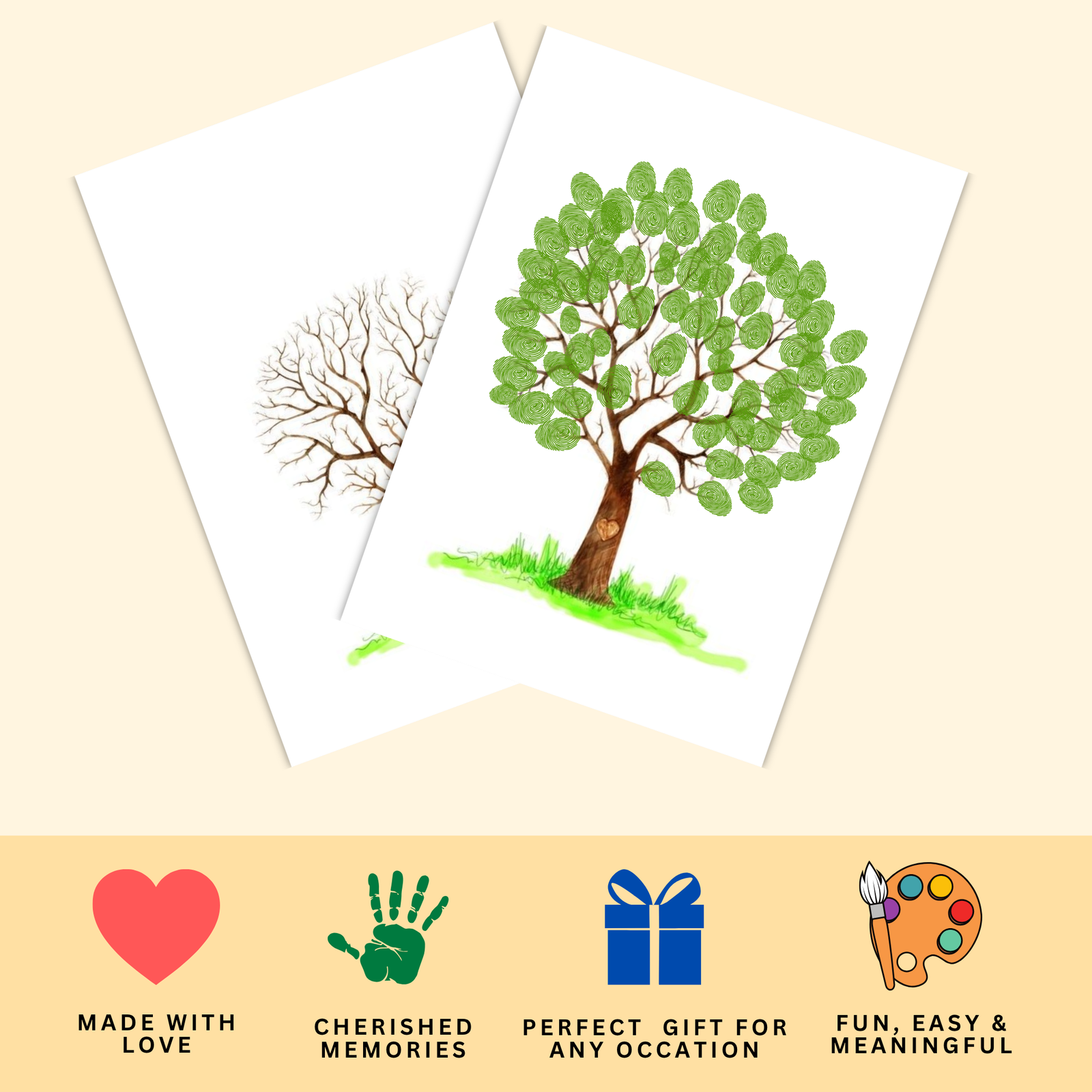 Personalized Blossom Tree Thumbprint Art