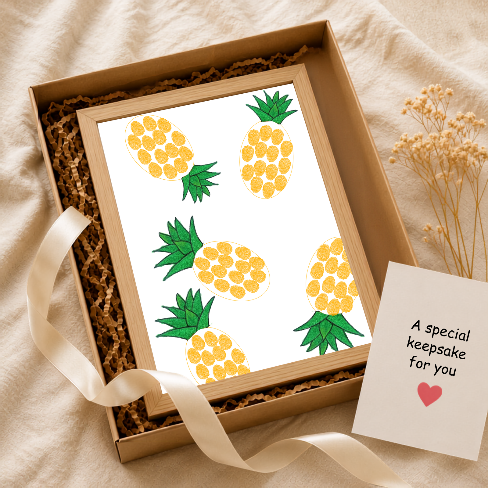 Personalized Pineapple Thumbprint Art
