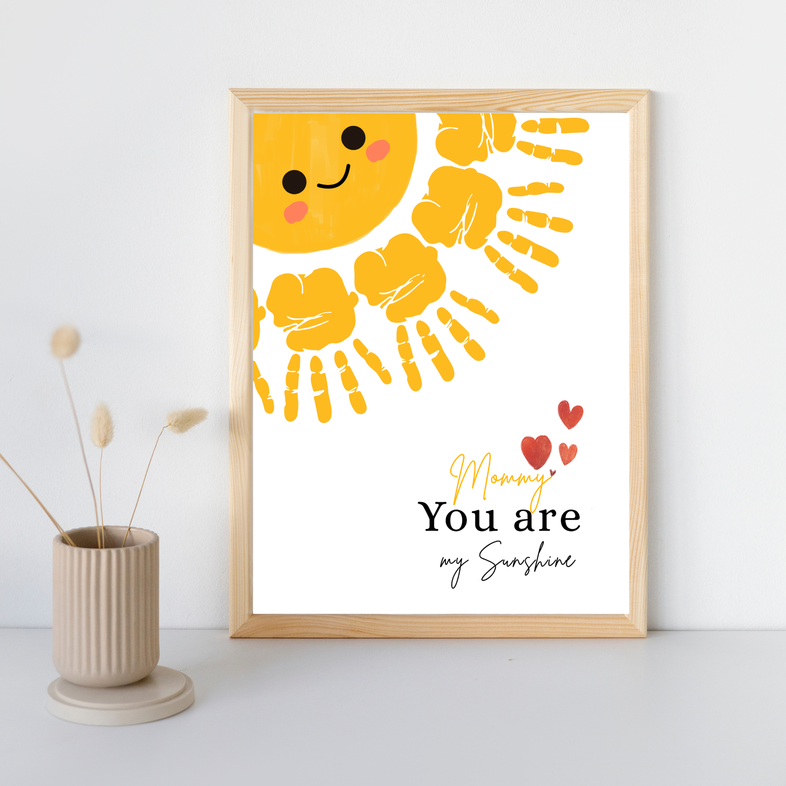 Personalized Little Sunshine Handprint Art