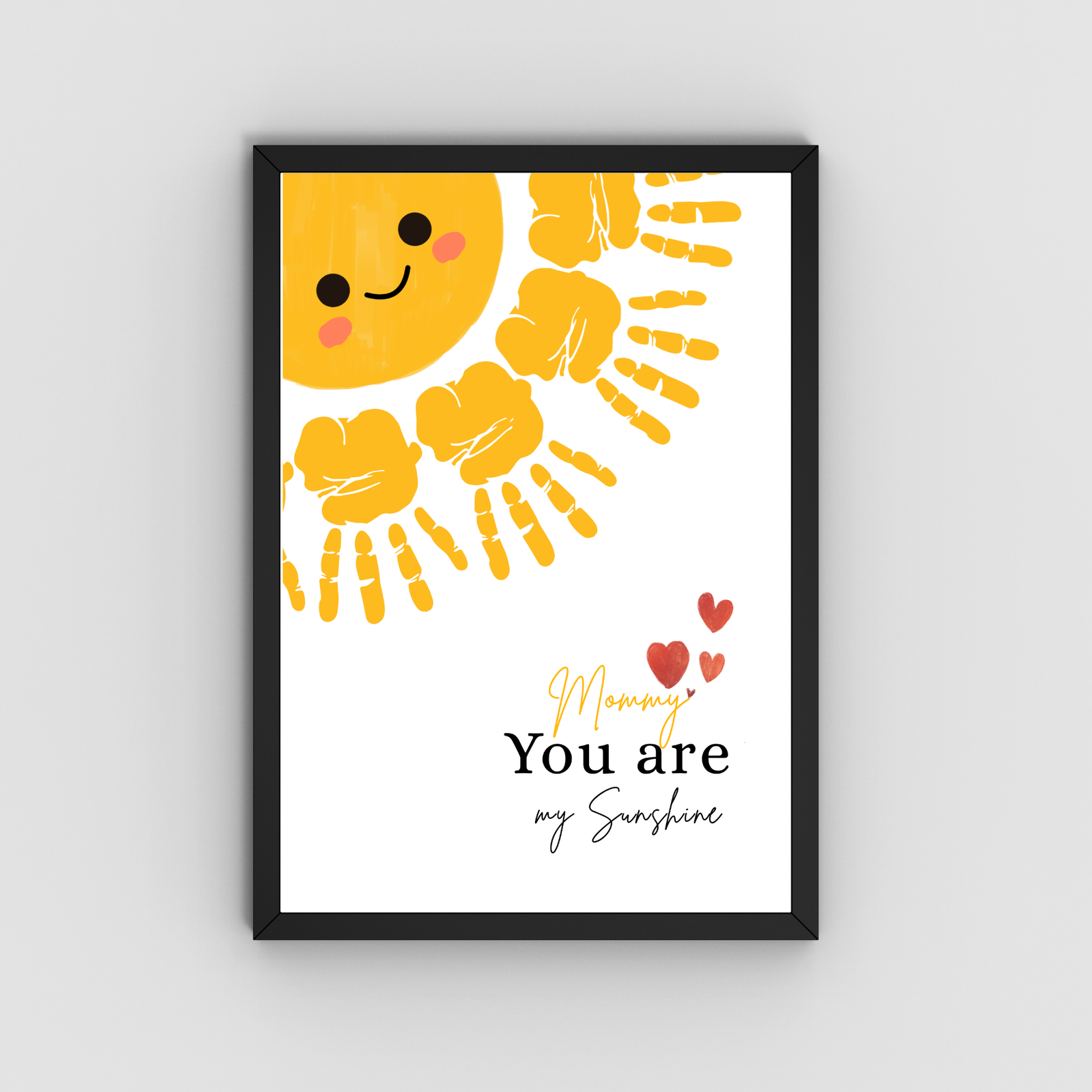 Personalized Little Sunshine Handprint Art