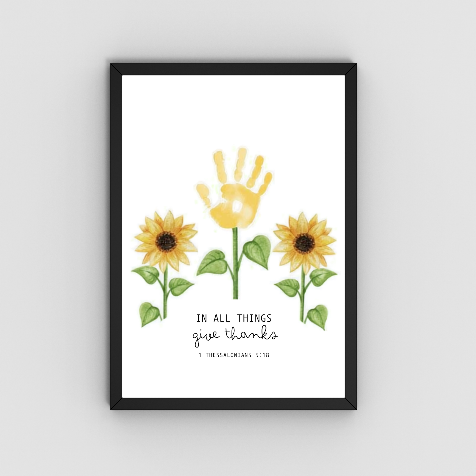 Personalized Sunflower Handprint Art