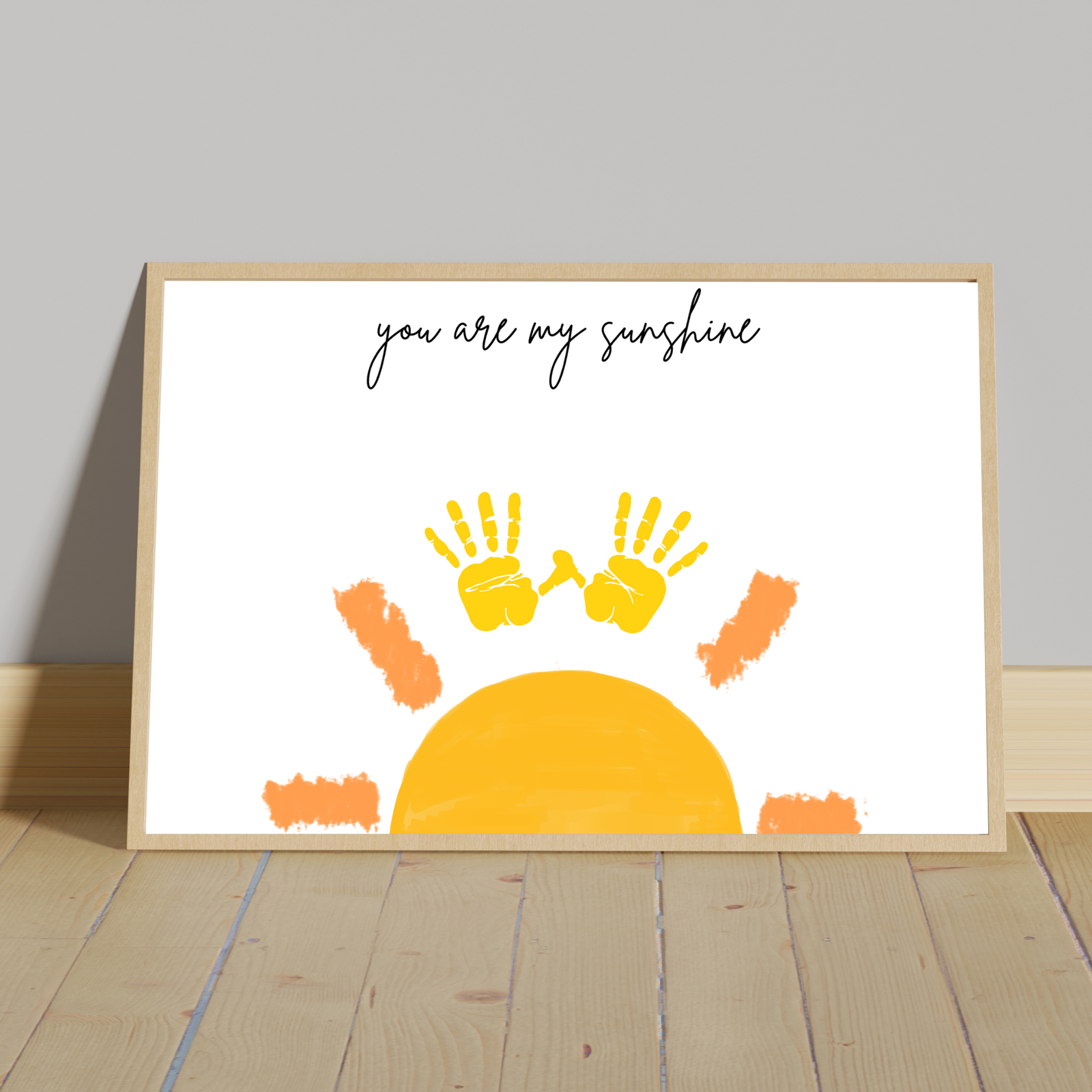 Personalized Best Sunraise Handprint Art