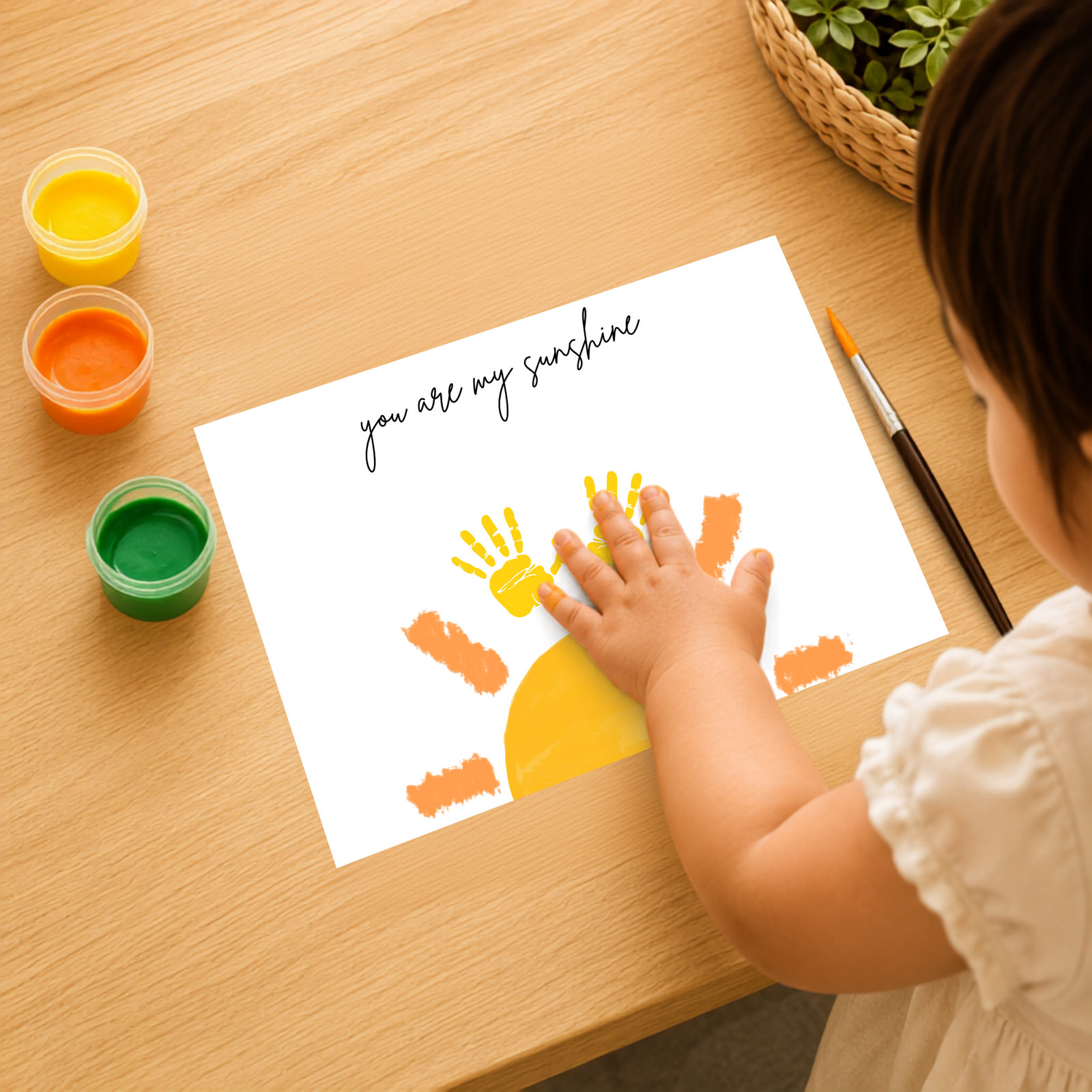 Personalized Best Sunraise Handprint Art