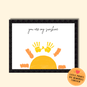 Personalized Best Sunraise Handprint Art