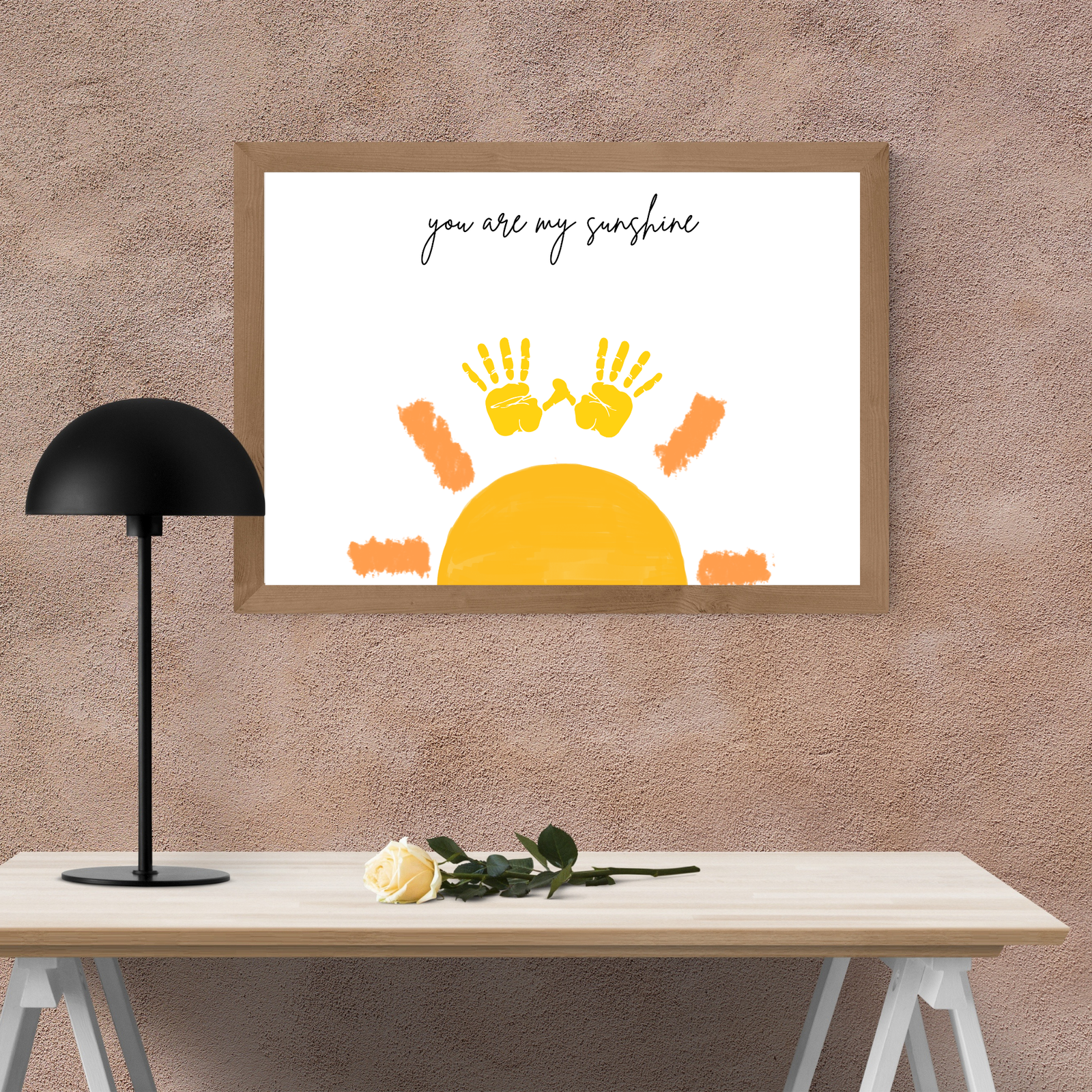 Personalized Best Sunraise Handprint Art