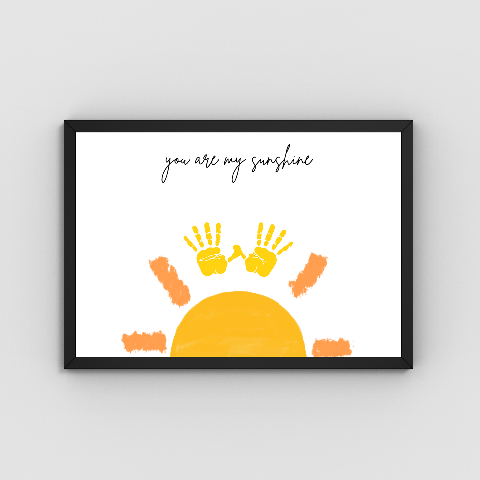 Personalized Best Sunraise Handprint Art