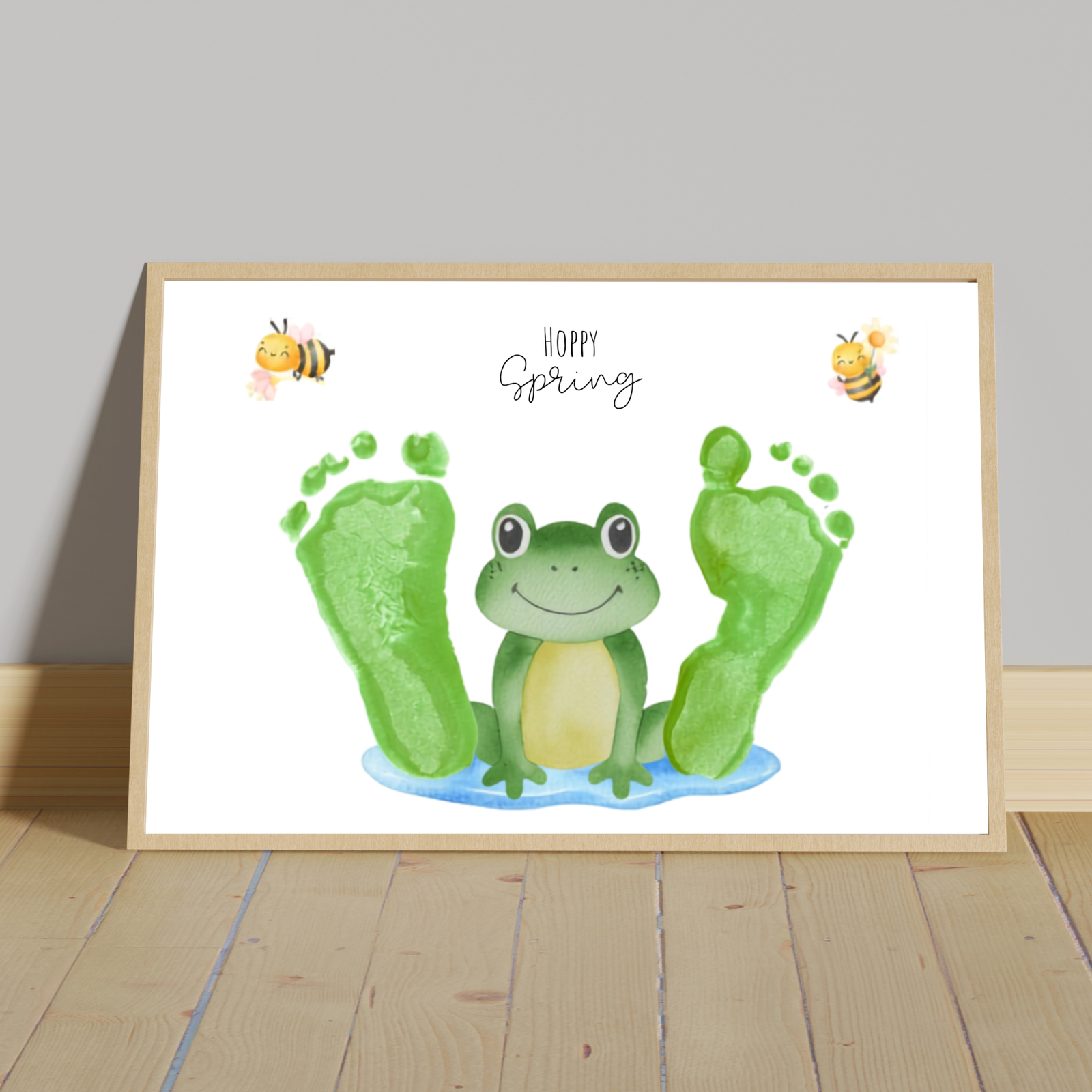 Personalized My Cute Frog Footprint Art