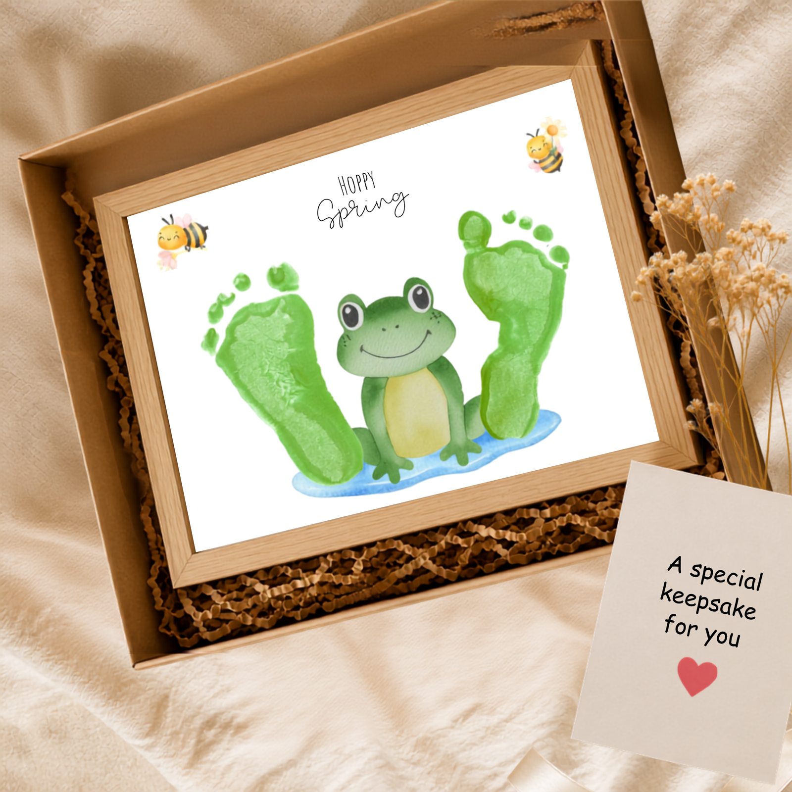 Personalized My Cute Frog Footprint Art