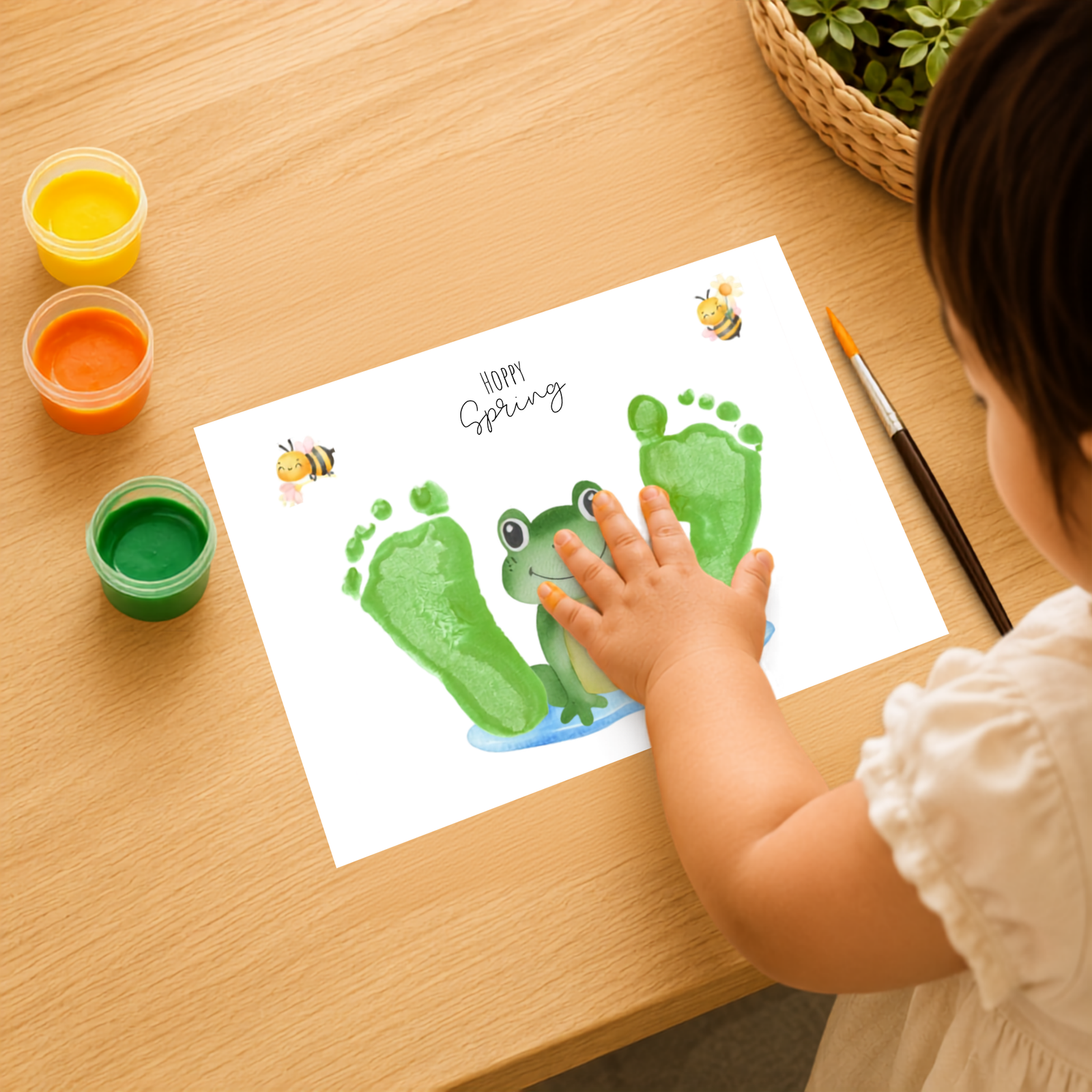 Personalized My Cute Frog Footprint Art