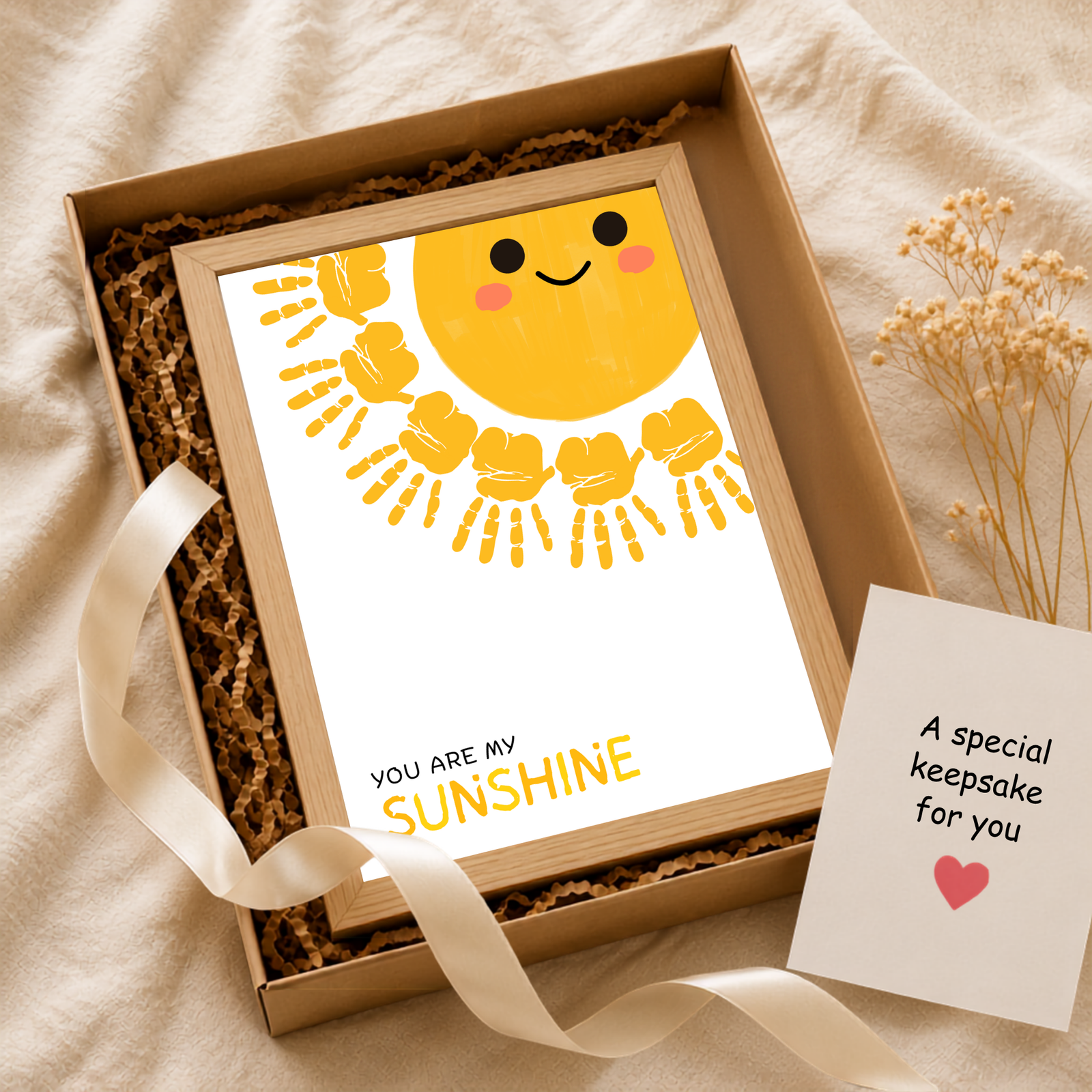 Personalized Smiling Sunshine Handprint Art