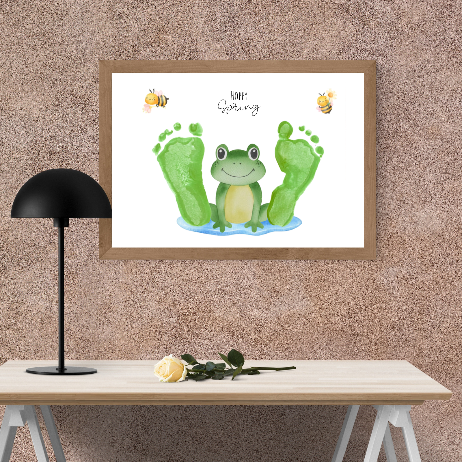 Personalized My Cute Frog Footprint Art