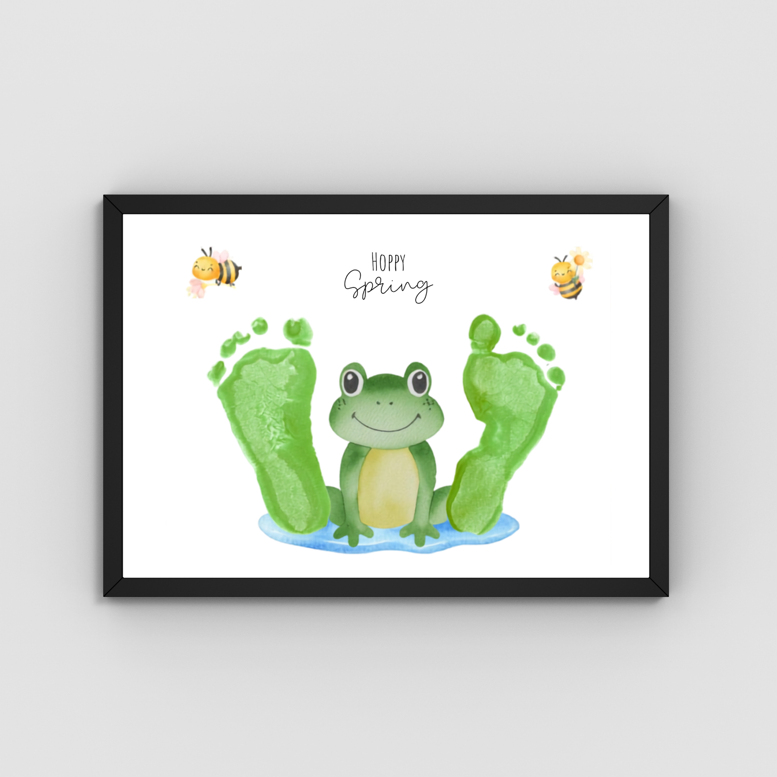 Personalized My Cute Frog Footprint Art