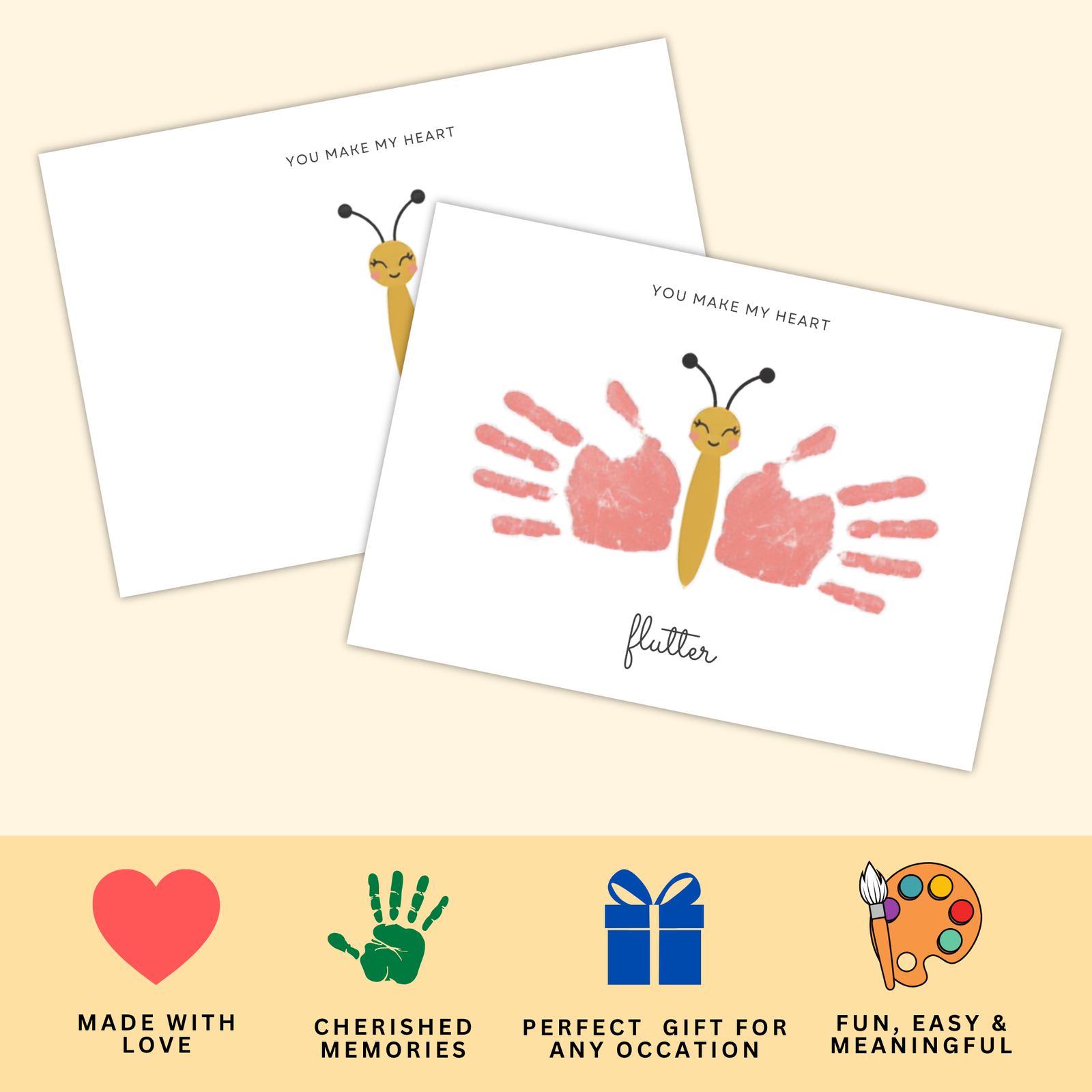 Personalized My Cute Butterfly Handprint Art