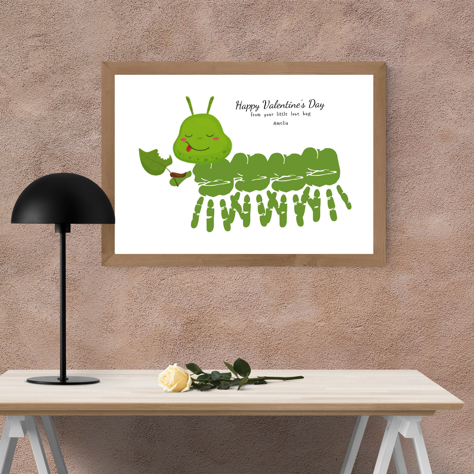 Personalized My Cute Caterpillar Handprint Art